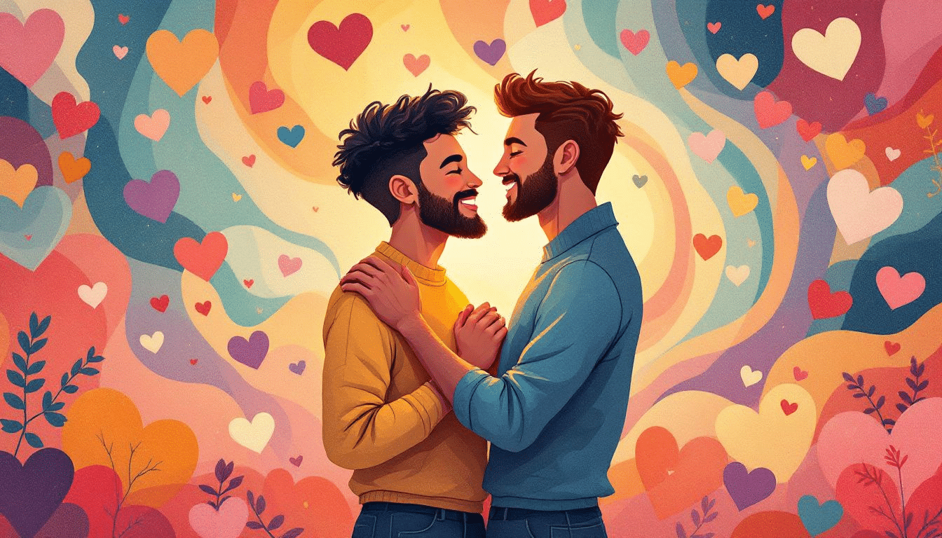 An illustration highlighting the benefits of compersion in relationships, showcasing couples in harmonious interactions.