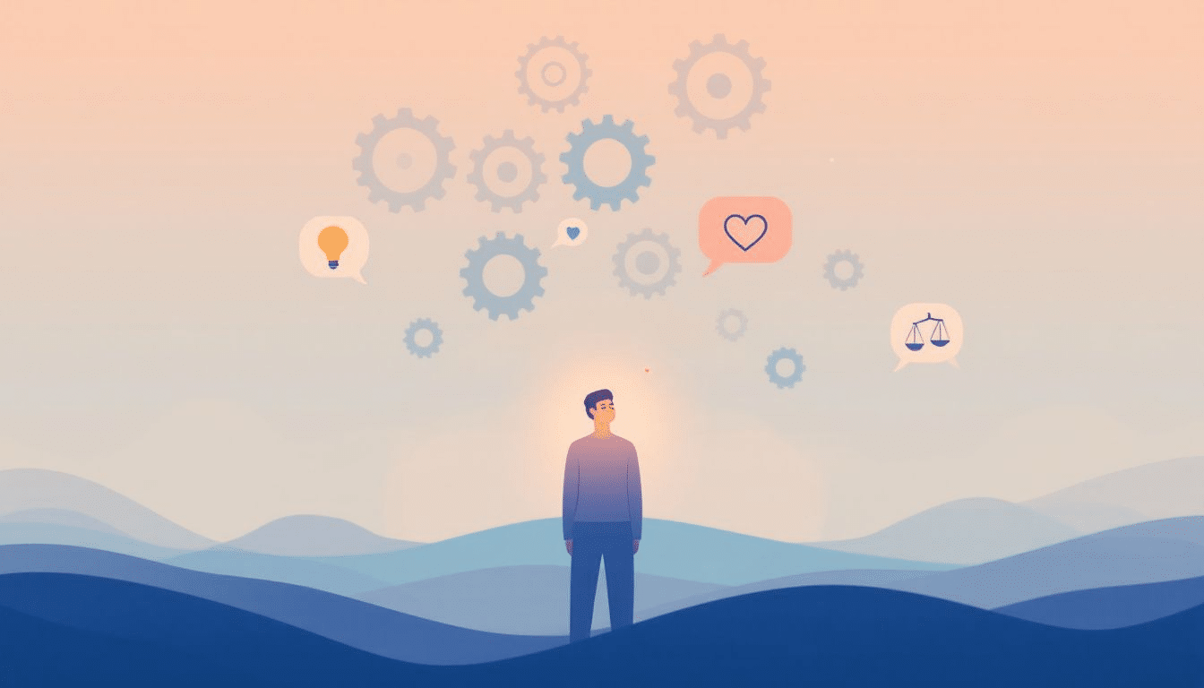 Illustration of self-awareness and personal growth in emotional intelligence.