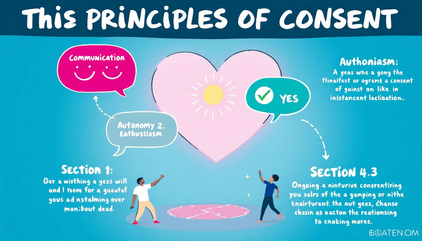 An illustration representing understanding consent in enm relationships.