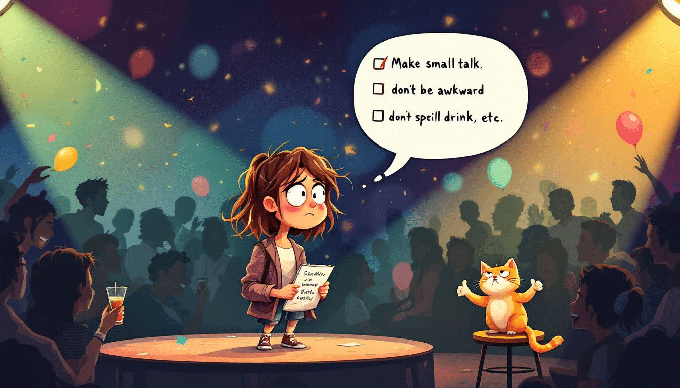 A person practicing techniques to navigate nerves at play parties.