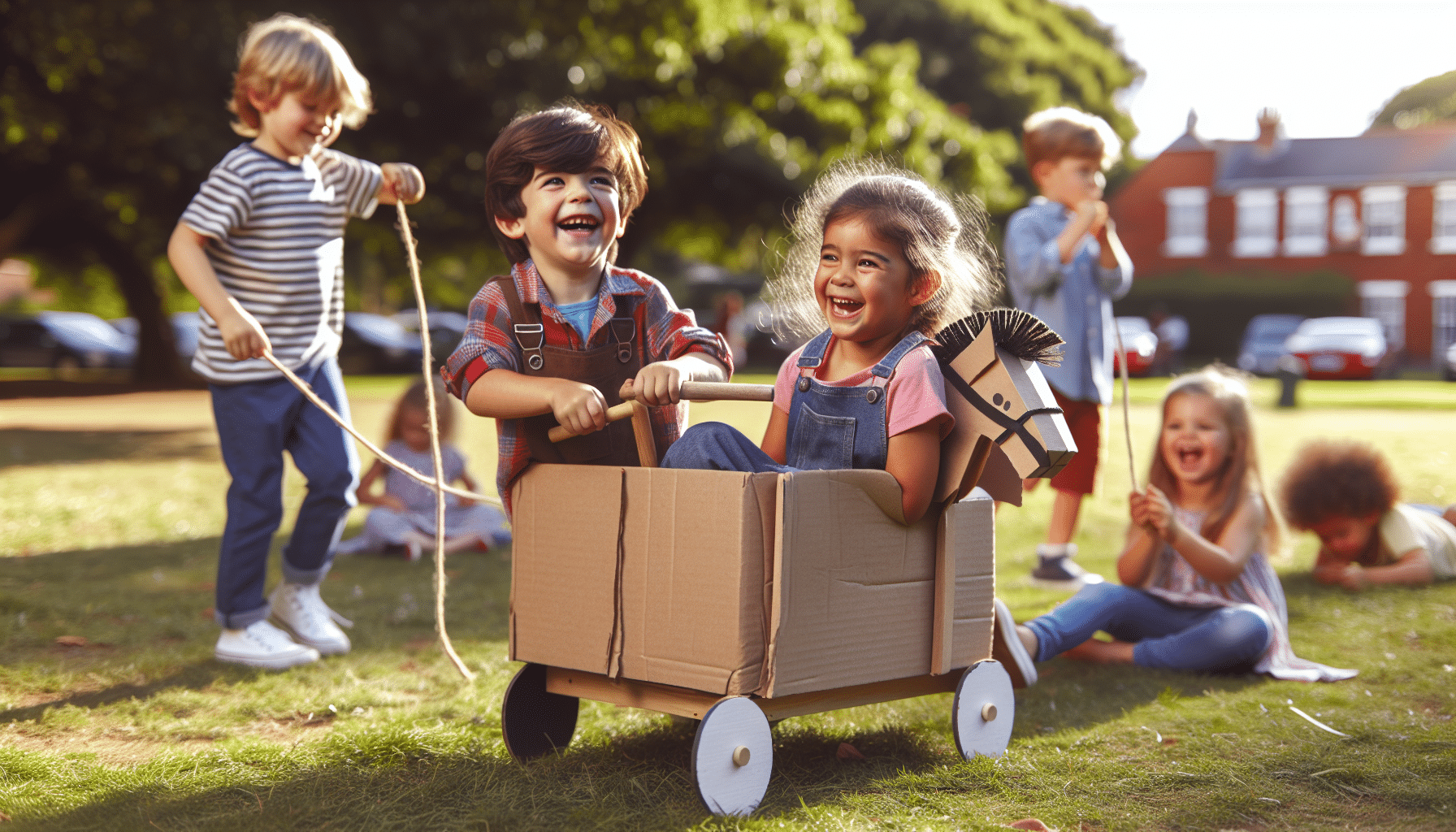 human pony cart play