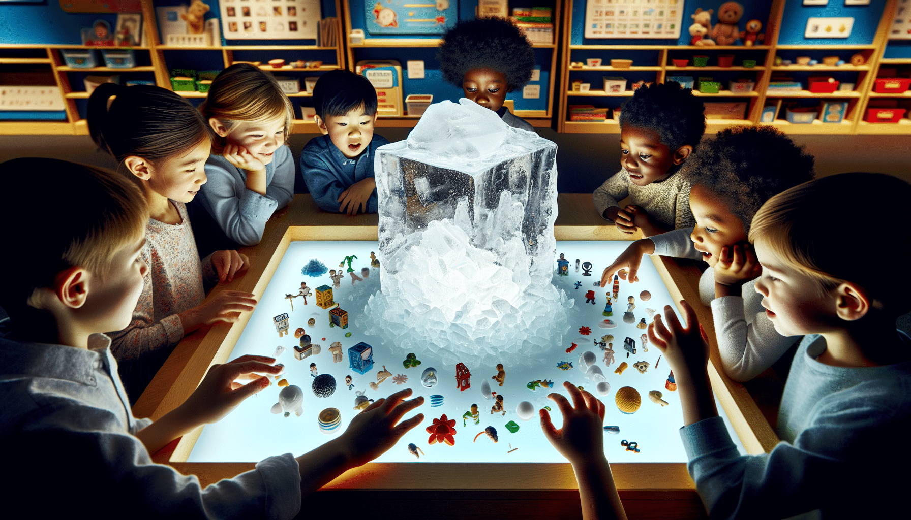 ice melting sensory play