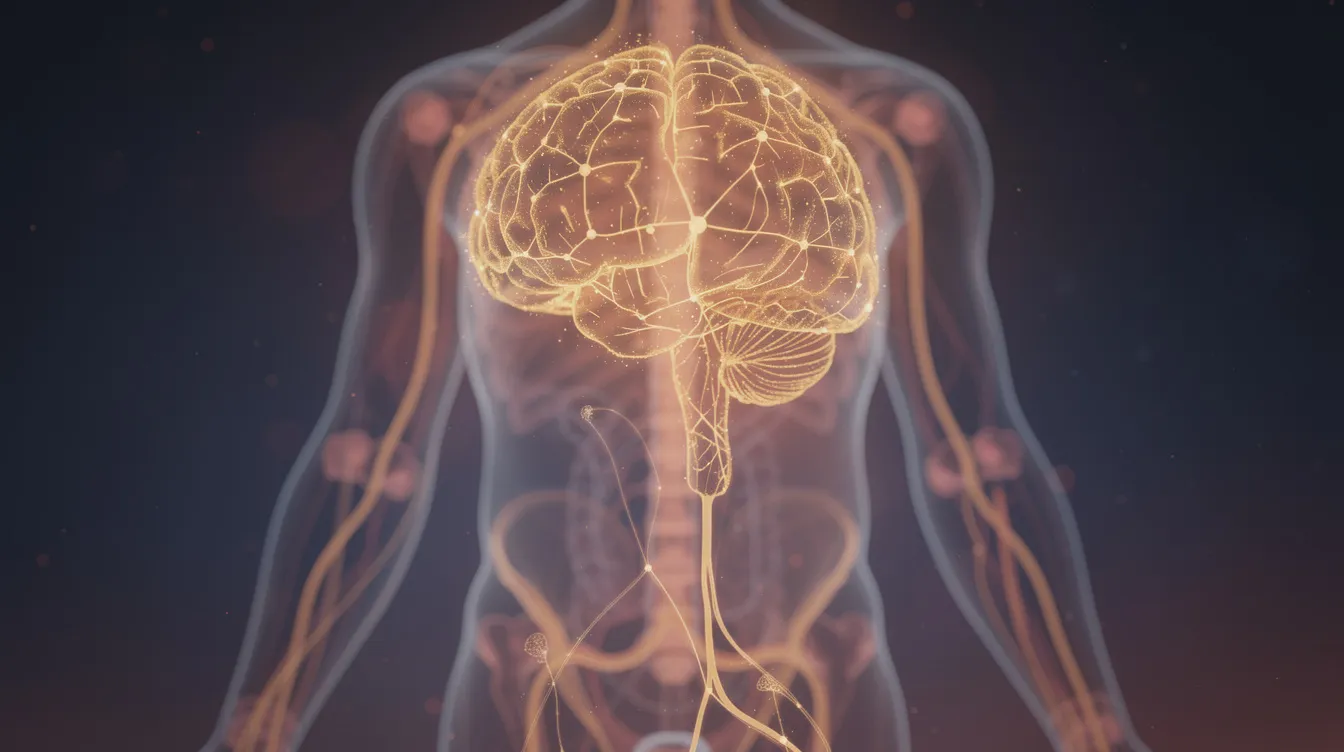 Mental Health and Sexual Wellness: Understanding the Two-Way Connection 4 - Consent Culture An abstract visualization depicts interconnected neural pathways glowing with warm light, symbolizing the profound connection between the brain and body, which plays a significant role in mental health and sexual wellness. This representation highlights the importance of understanding mental health issues and their impact on sexual functioning and relationships.